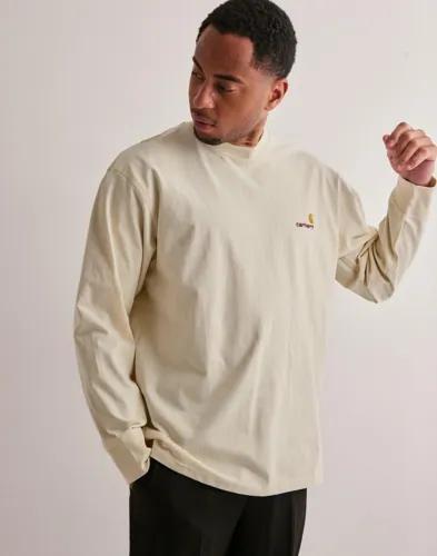 Carhartt WIP L/S American Script T-Shirt Långärmade t-shirts Beige 