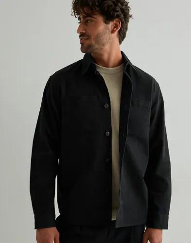 Selected Homme Slhtravis Twill Overshirt Ls Noos Overshirts Svart 