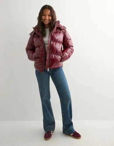 Nelly - Röd - Everyday Shiny Puffer Jacket 