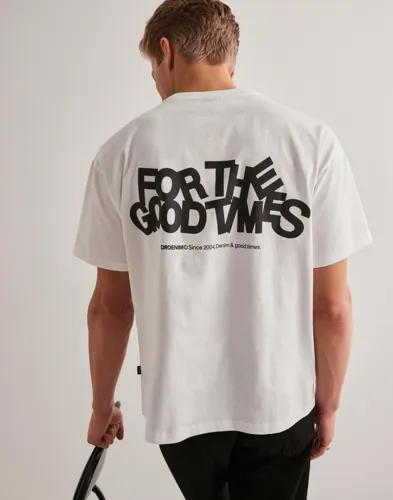 Dr Denim Trooper Tee T-shirts med tryck Vit 