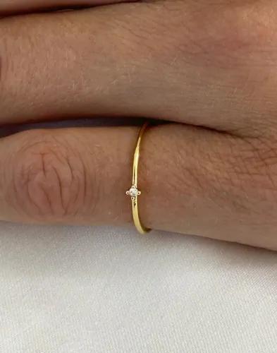 Muli Collection - - Solo Zirconia Stacker Ring 