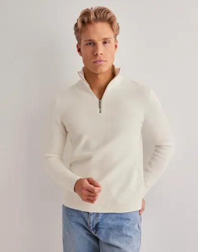 Selected Homme Slhdane Ls Knit Structure Half Zip Half zip Vit 