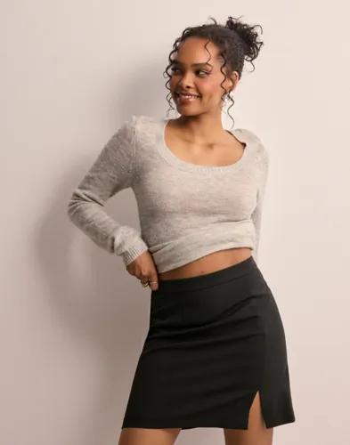 Pieces - Svart - Pcbozzy Hw Slit Skirt Noos Bc 