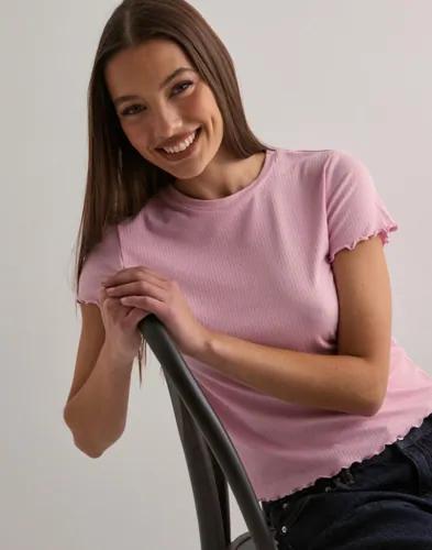 Pieces - Rosa - Pcnicca Ss O-Neck Top Noos 