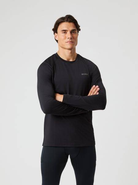 Björn Borg Borg Performance Long Sleeve Brushed T-shirt Svart, XXL 