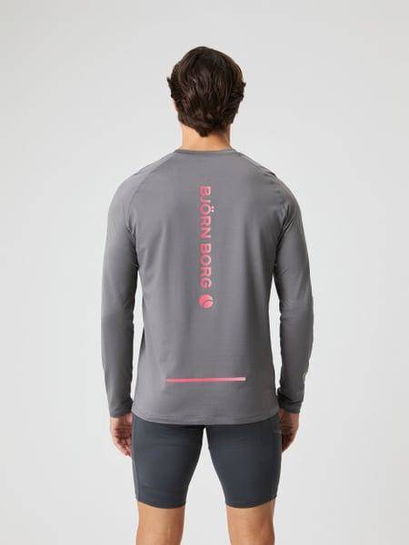 Björn Borg Borg Performance Long Sleeve Brushed T-shirt Grå, XXL 