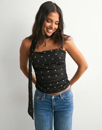 Neo Noir - Brun - Torinti Mesh Dot Top 