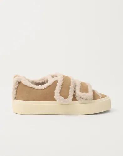Inuikii - Beige - Shearling Low Velcro 
