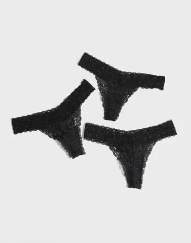 Nelly - Svart - What I Like Thong 3-pack 