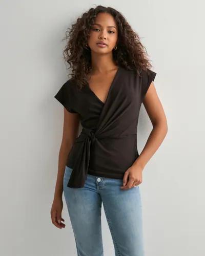 Only - Brun - Onlsilja S/L Twist Top Jrs 
