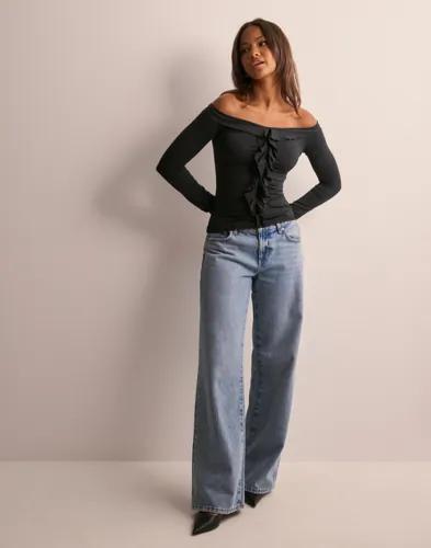 Nelly - Svart - Cute Ruffle Top 