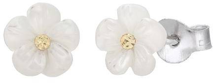 Örhängen i äkta silver med blommor 