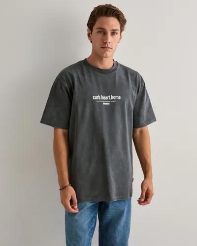 Woodbird WBBeam Dye Tee T-shirts med tryck Grå 
