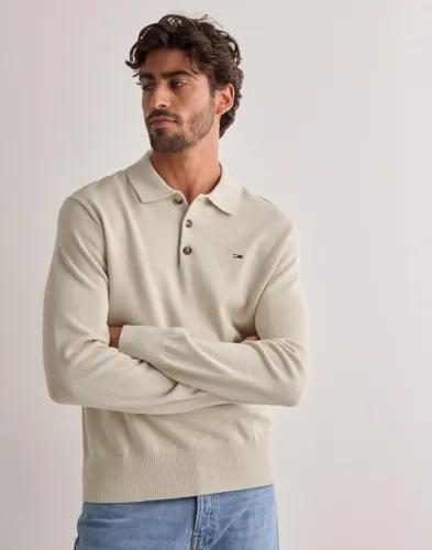 Tommy Jeans Tjm Slim Essential Polo Sweater Polotröjor Beige 