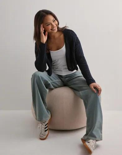 Only - Blå - Onlnola 7/8 Life Open Cardigan Knt 