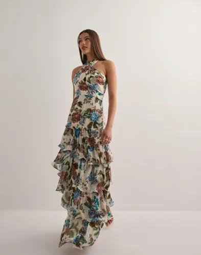 Malina - Blommig - Paloma halterneck chiffon maxi dress 