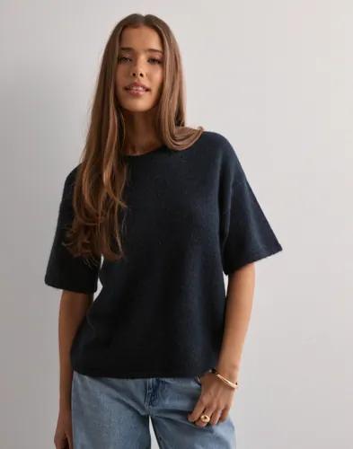 Selected Femme - Blå - Slfmaline-Liliana 2/4 Knit O-Neck N 