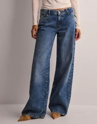 Pieces - Blå - Pcselma Lw Wide Jeans Mb Noos Bc 