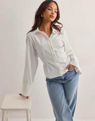 Neo Noir - Vit - Rosa Solid Shirt (Övriga Skjortor i kategorin Skjortor)