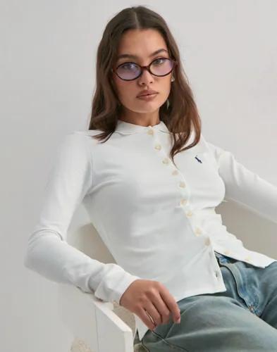 Polo Ralph Lauren - Vit - Ls Msh Bt Pl-Long Sleeve-Polo Shirt 