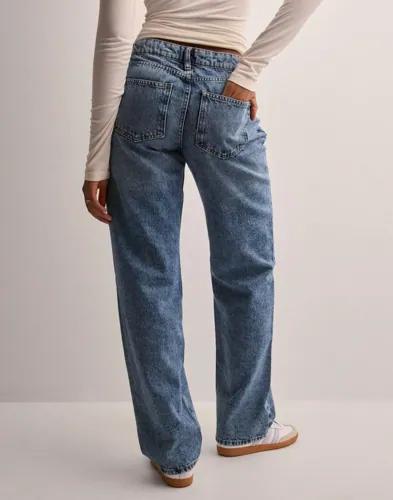 Pieces - Blå - Pcnoelle Lw Straight Jeans 