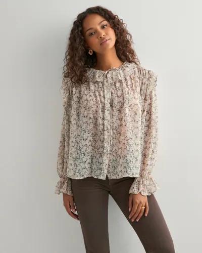Vero Moda - Blommig - Vmpetra Ls Shirt Wvn Ga Noos 