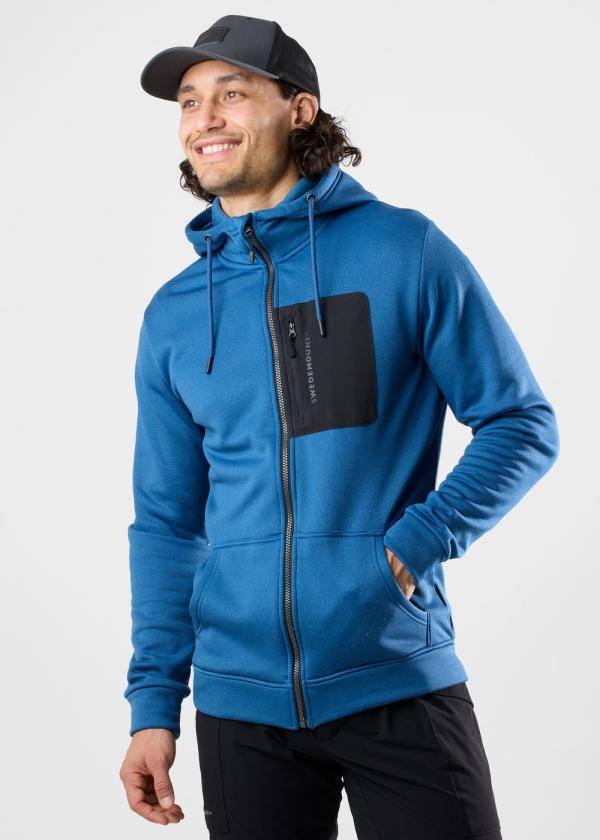 Trondheim Stretch Full Zip Hood, Blue Melange, L,  Hoodies 