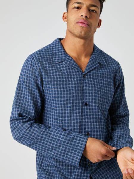 Björn Borg Core Flannel Pyjama Shirt Blå, XXL 