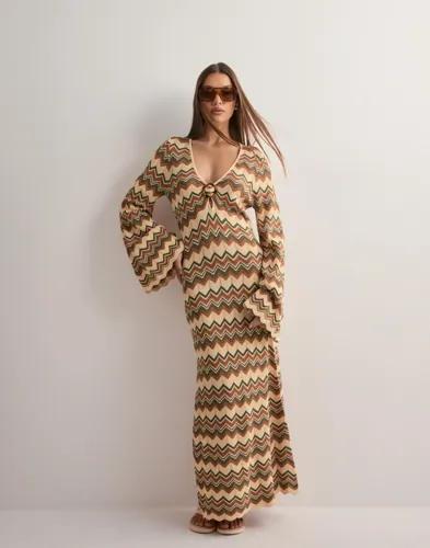 Malina - Multi/Mönstrad - Zinna wide sleeve knitted dress 