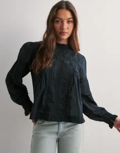 Neo Noir - Blå - Ebba S Voile Blouse 