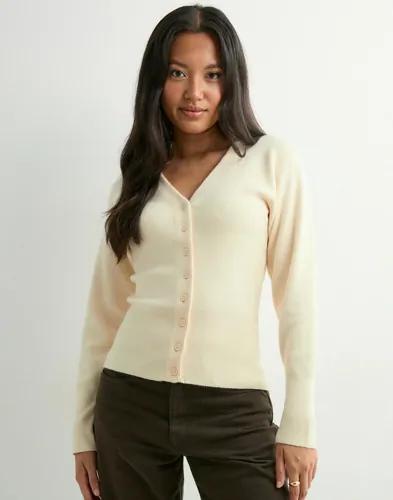 Vero Moda - Beige - Vmsaba Ls V-Neck Cardigan 