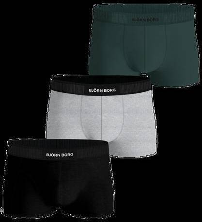 Björn Borg Organic Cotton Stretch Trunks 3-pack Svart, XXL 
