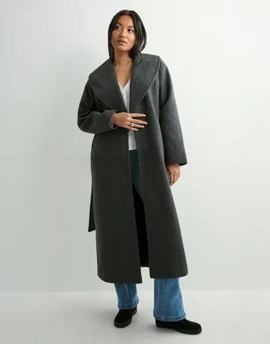 Vero Moda - Grå - Vmanne Bergen Xtra Long Coat Ga 