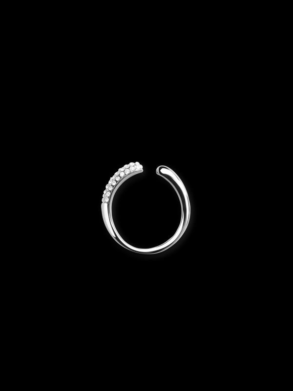 Muli Collection - Silver - Adjustable Pavé Ring 