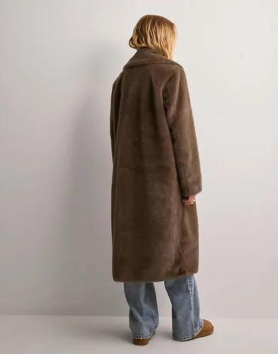 Only - Brun - Onlmeagan Fur Coat Otw 