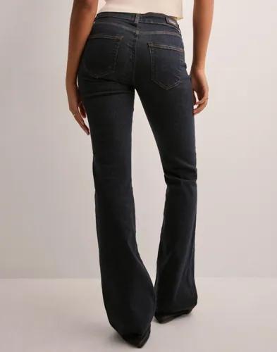 Only - Blå - Onlblush Mid Flared Stayblue Dnm Re 