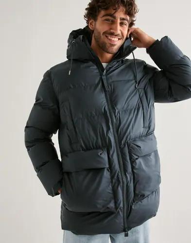 Rains Alta Long Puffer Cargo Jacket W3T4 Puffer jackets Blå 