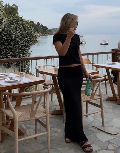 Nelly - Svart - Low Waist Maxi Skirt 