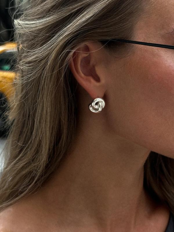 Muli Collection - Silver - Knot Earrings 