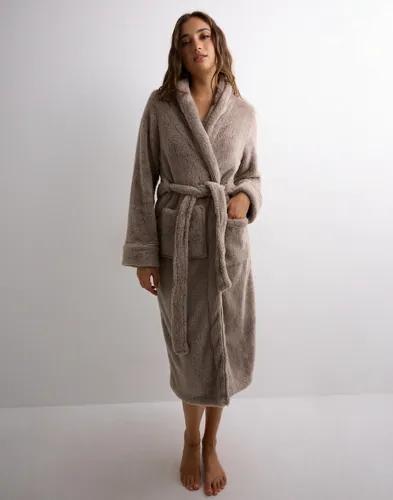 Hunkemöller - Brun - Robe Long Fluffy Fleece 