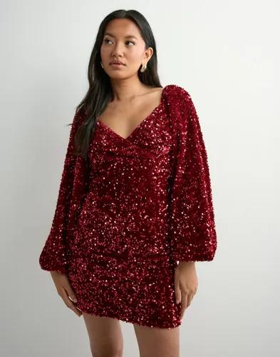Nelly - Röd - Sparkle Heartshaped Dress 