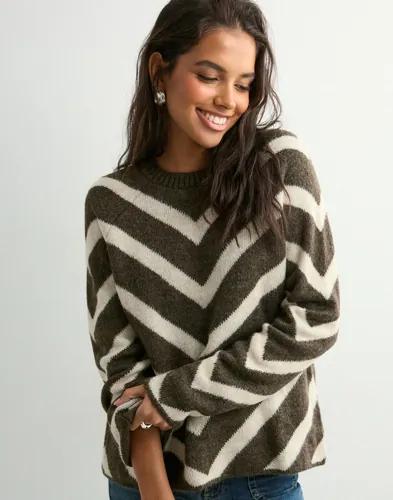 Only - Brun - Onleliza L/S Pullover Knt Noos 