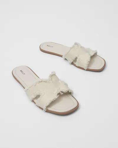 Nelly - Beige - Slip In Canvase Sandal 