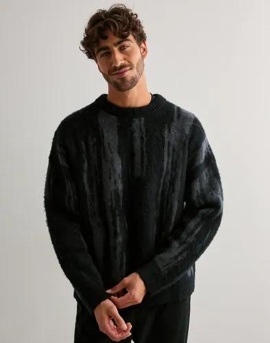 Jack & Jones Jcocover Knit Brushed Crew Neck Sweatshirts Grå 