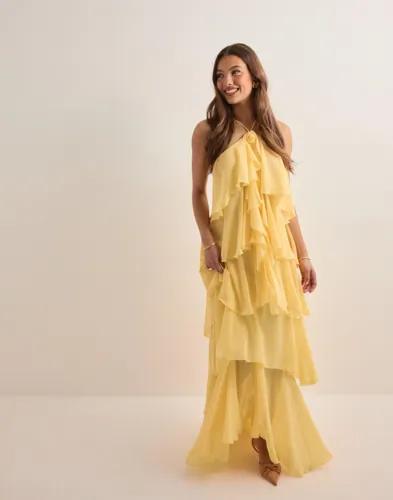Vero Moda - Gul - Vmfelicia Slrouleau Ruffle Maxi Dre 