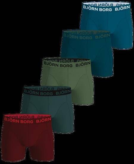 Björn Borg Cotton Stretch Boxers 5-pack Blå, 170 