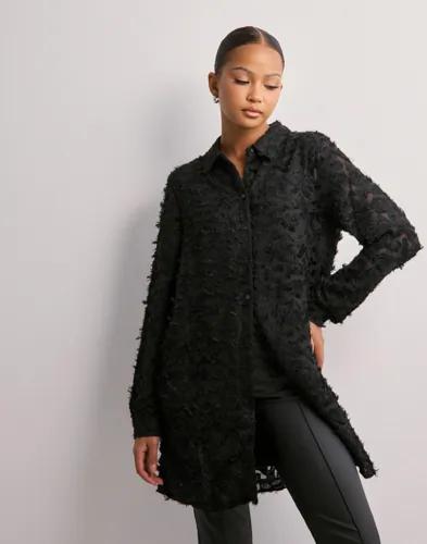 Only - Svart - Onlsilvie L/S Shirt Ex Ptm 