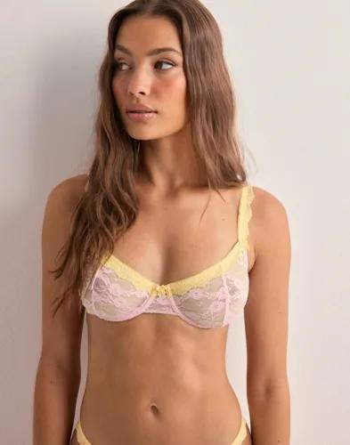 Nelly - Rosa - Contrast Lace Bra 