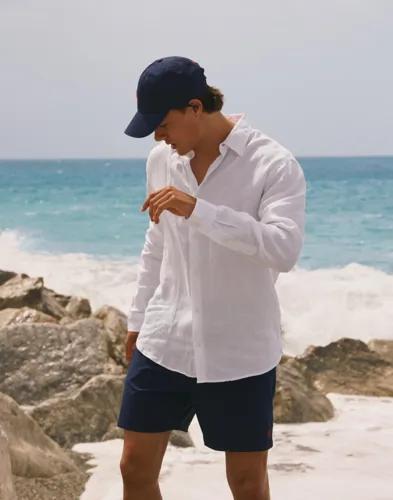 Jack & Jones Jprcclawrence Linen L/S Shirt Sn Vardagsskjortor Vit 