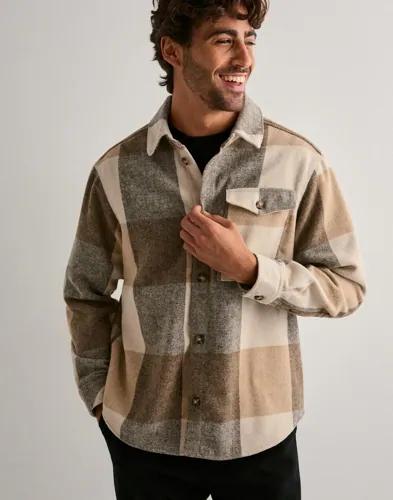 Solid Sdmanheim Overshirts Beige 